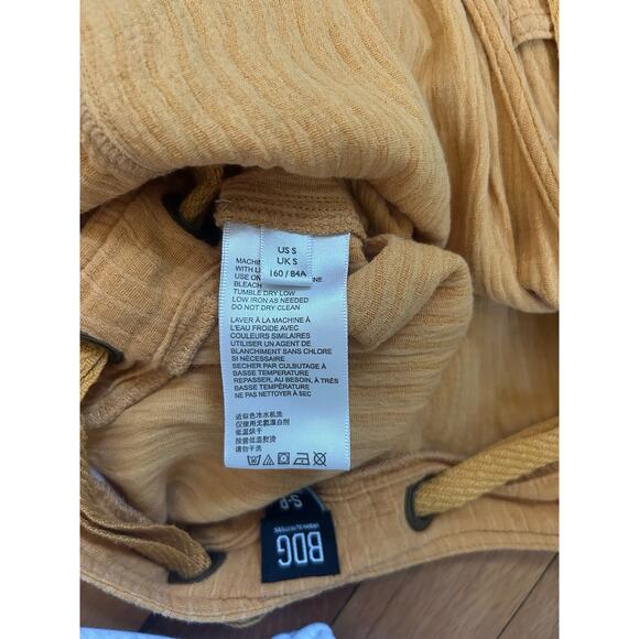 BDG Urban Outfitters Size Small Yellow Summer Jumpsuit Gauzy Cotton Linen Blend - Picture 4 of 8